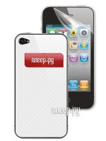LuxCase  iPhone 4 / 4S ( +  ) Carbon White 80239
