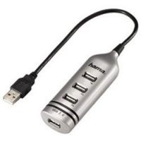 Hama USB 2.0 Hub 1:4 bus-powered Silver  (39690)