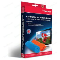 Topperr 3002 Набор салфеток из микрофибры для ухода за аудио- и видеотехникой