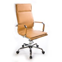 Кресло руководителя BURO Ch-993, на колесиках, кожзам, светло-коричневый [ch-993/camel]