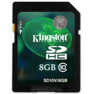   Micro SecureDigital Micro SecureDigital 8Gb Kingston SDHC class 10 (SDC10 / 8GBSP)