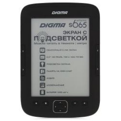   Digma S665 6" E-Ink HD Pearl frontlight capacitive touch 600Mhz 128Mb/4Gb 