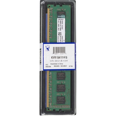 Модуль памяти Kingston DDR3 DIMM 1600MHz PC3-12800 CL11 - 8Gb KVR16N11H/8