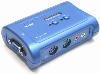 TRENDnet TK-208K 2-port Audio KVM Switch ( PS/2+ PS/2+VGA15pin+Audio+Mic)(+2 )
