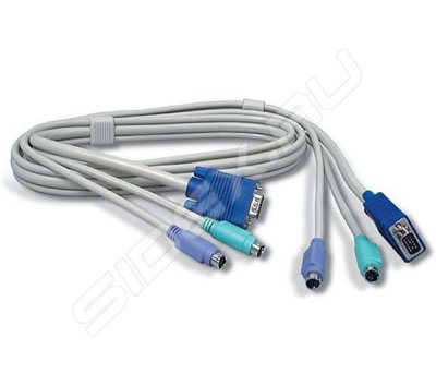 TRENDnet TK-C06 Набор кабелей для KVM (1.8 м), клавиатура и мышь (PS/2) + монитор (D-SUB)