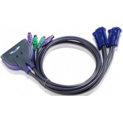 Переключатель ATEN (CS-62) 2-port PS/2 KVM Switch