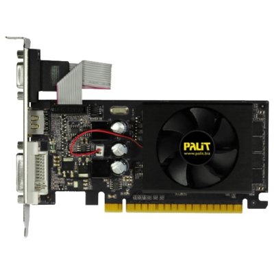 Palit GeForce GT 520  PCI-E 1Gb 64bit GDDR3 GF119 40  810/1070Mhz DVI(HDCP)/HDMI/VGA OEM