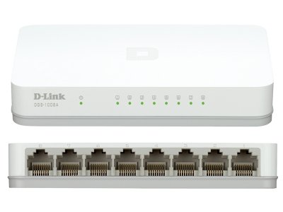 D-Link DGS-1008A/C1A  Layer 2 unmanaged Gigabit Switch 8 x 10/100/1000 Mbps Ethernet ports