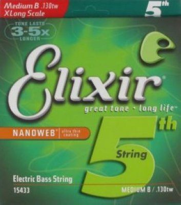 Elixir Bass 15433  Nanoweb, 130TW XL,5-    , 1 .