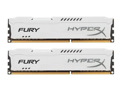 Модуль памяти Kingston HyperX Fury White Series PC3-12800 DIMM DDR3 1600MHz CL10 - 16Gb KIT (2x8Gb)