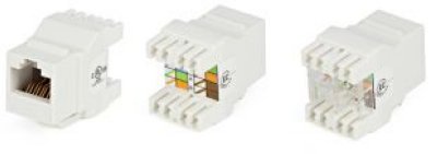 Hyperline KJ6-8P8C-C6A-180-WH  Keystone RJ45 UTP  6a (10G), 