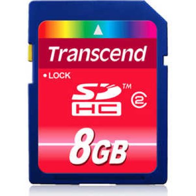 - SDHC 8  Transcend , Class 2 Card Reader ( TS8GSDHC2-P2 )