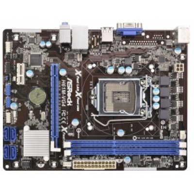 .  ASRock H61M-VG4 (S1155, iH61, 2*DDR3, PCI-E16x, SVGA, SATA, Lan, micro-ATX, Retail)