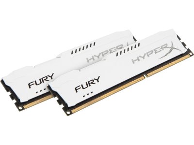 Модуль памяти Kingston HyperX Fury White Series PC3-15000 DIMM DDR3 1866MHz CL10 - 16Gb KIT (2x8Gb)