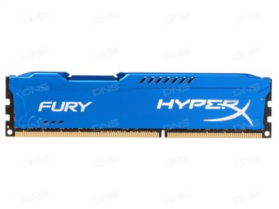   Kingston HyperX Fury DDR3 8Gb, PC12800, DIMM, 1600MHz (HX316C10F/8) Blue Series C