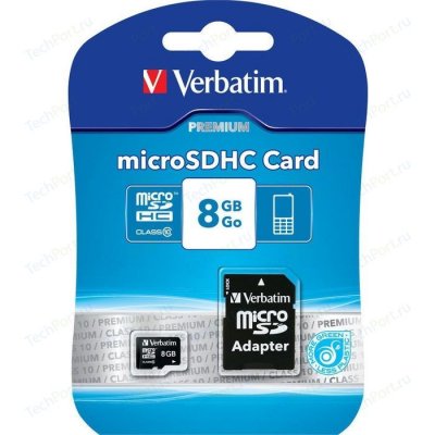 Verbatim microSD 8GB Class 10 (SD ) (44081)