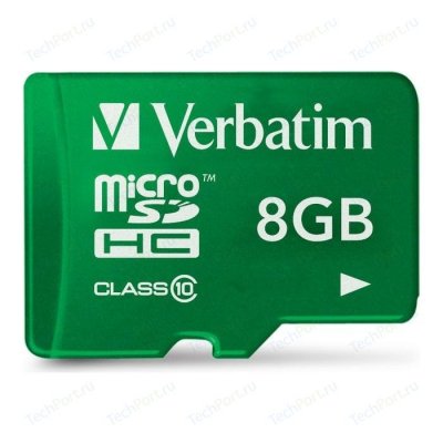 Verbatim microSD 8GB Class 10 UHS-I (SD )  (44042)