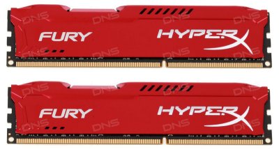  DDR3 16Gb (pc-12800) 1600MHz Kingston HyperX Fury Red Series CL10 Kit of 2 (Retail) (HX316C10