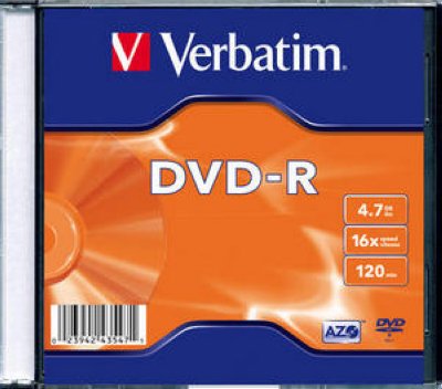   DVD-R  Verbatim 4,7Gb 16x SlimBox