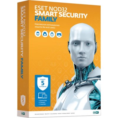  Eset Software Nod32 Smart Security Family -   1   5  ( NOD32-ESM-NS(BOX)-