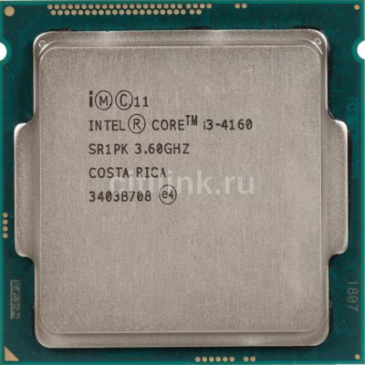   CPU Intel Core i3-4160 3.6 GHz/2core/SVGA HD Graphics4400/0.5+3Mb/54W/5 GT/s LG