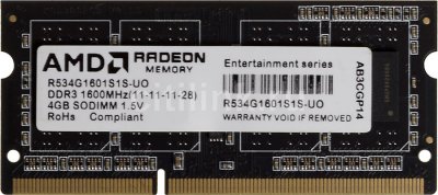     SO-DDR3 4Gb PC12800 1600MHz AMD R534G1601S1S-UO OEM