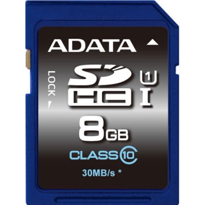   A-Data Premier SDHC 8Gb Class 10 UHS-I U1 (30/10 MB/s)