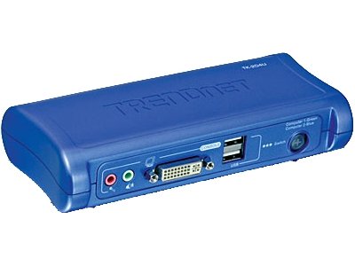 TRENDnet (TK-204UK) 2-port DVI USB KVM Switch with Audio ( USB+ USB+DVI-I+Audio+Mic)(+
