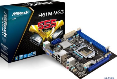   ASRock H61MV-ITX/M/ASR Socket 1155 Intel H61 2xDDR3 1xPCI-E 16x 4xSATAII 5.1 Sound