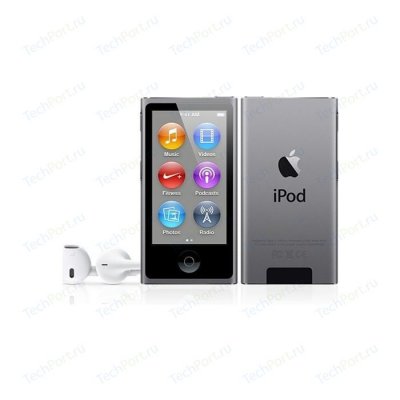 Apple iPod nano (MKN52 16Gb) Space Gray (A/V Player, FM Tuner, 16Gb, LCD 2.5", BT, USB2.0, L