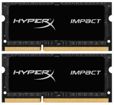Модуль памяти Kingston HyperX Impact (HX318LS10IBK2/8) DDR-III SODIMM 8Gb KIT2*4Gb (PC3-15000) CL10