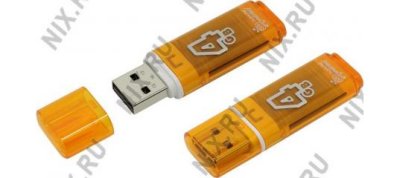 - SmartBuy Glossy (SB4GBGS-Or) USB2.0 Flash Drive 4Gb (RTL)