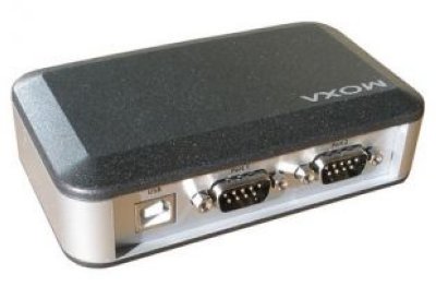 MOXA UPort 2210 Преобразователь 2-портовый USB в  RS-232 в   пластиковом корпусе
