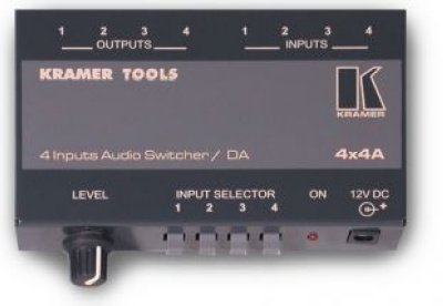 Kramer 4x4A Коммутатор 4x1 стереофонического аудиосигнала с усилителем-распределителем 1:4