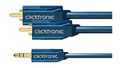   Clicktronic Jack 3.5 to 2RCA Casual 3m 70468