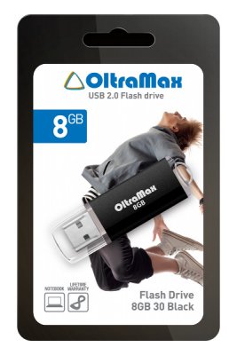 USB - OltraMax USB Flash 8Gb - 30 Black OM008GB30-B