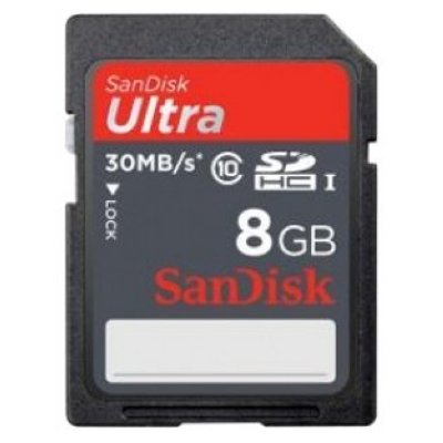   Sandisk Ultra SDHC Class 10 UHS-I 30MB/s 8GB (SDSDU-008G-U46)