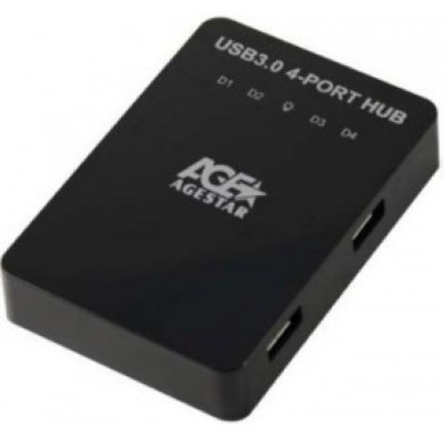 USB- Agestar 3UH2 Black (4xUSB3.0)