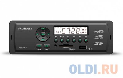  Rolsen RCR-103G  USB MP3 FM SD MMC 1DIN 4x45    