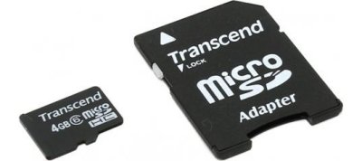   Transcend micro SDHC 4Gb class 6 + adapter Transcend (TS4GUSDHC6)