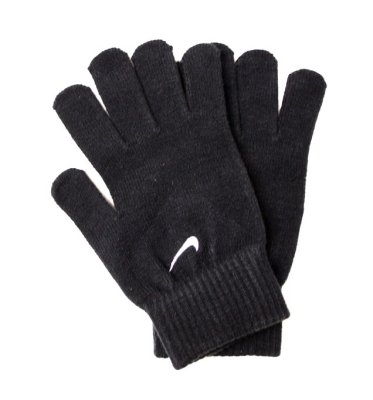  NIKE SWOOSH KNIT GLOVE SM BLACK/WHITE, ,  S/M