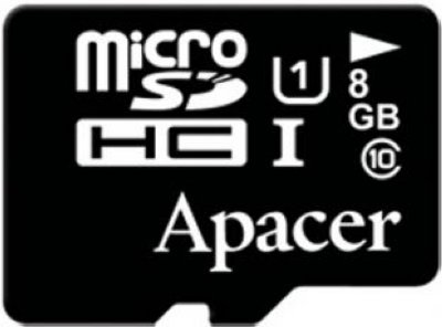   Micro SDHC 8GB Class 10 Apacer AP8GMCSH10U1-RA