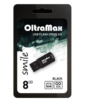  USB Flash Drive 8Gb - OltraMax Smile Black OM008GB-Smile-B