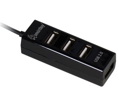  USB SmartBuy Engine SBHA-160-K USB 4 ports Black