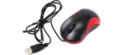  OKLICK Optical Mouse (115S) (Black&Red) (RTL) USB 3btn+Roll,  (711637)