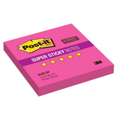    3M Post-it Super Sticky 654R-SP 7100020962 76x76  90 .  