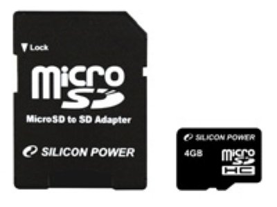 - Silicon Power  Micro SD Class 4 4 GB