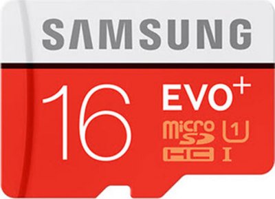 Micro SecureDigital 16Gb SDHC Samsung Evo Plus UHS-I U1 class10 (MB-MC16DARU) +  SD