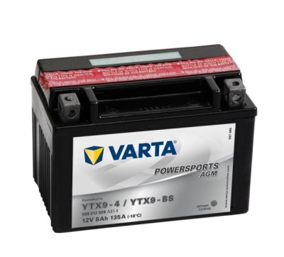   VARTA Powersports AGM 508 012 008, 8  (YTX9-4 / YTX9-BS)