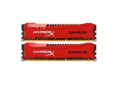 Модуль памяти Kingston DIMM 16Gb 2x8Gb KIT DDR3 PC15000 1866MHz HyperX Fury Red Series (HX318C10FRK2